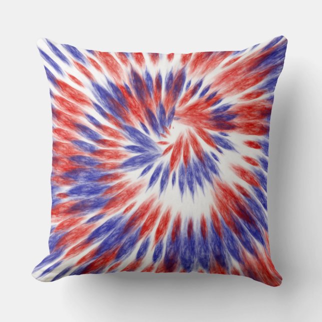 COUSSIN BLANC ROUGE PATRIOTIQUE BLEU ABSTRAIT (Recto)