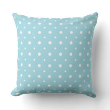 Blanc sur bleu clair Quirky Polka Motif