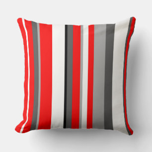 Coussin Blancs rouges et gris