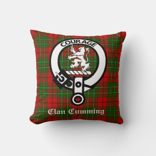 Coussin Blason et tartan du clan Cumming