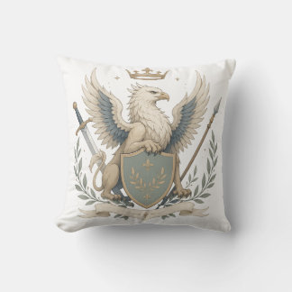 Coussin Blason héraldique de la crête du griffon majestueu