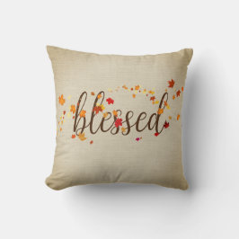 Coussin Blessé Feuilles d'automne sur Burlap