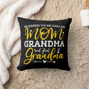 Coussin Blessed To Be Called Mama Grandma Et Great Grandma