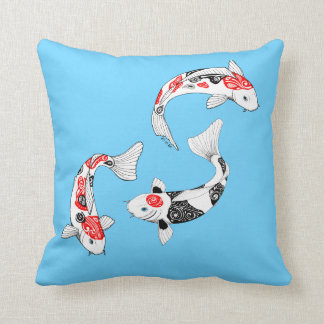 Coussin bleu 3 Kois Pillow blue 3 kois