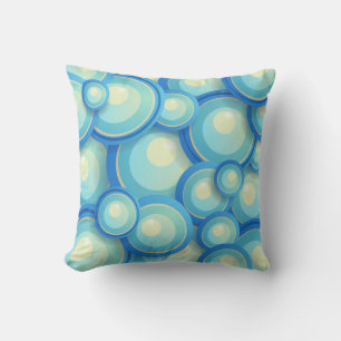 Coussin bleu Abstrait en vert