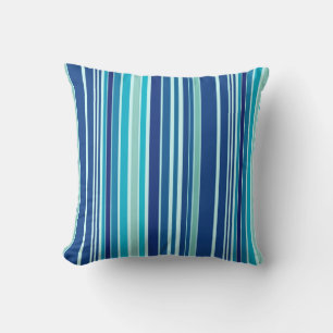Coussin Bleu abstrait graphisme rayures arrière - plan