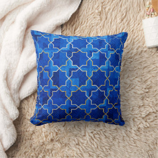 Coussin Bleu andalou - Elégance marocaine orientale
