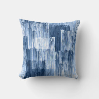 Coussin Bleu Aquarelles : Motif géométrique