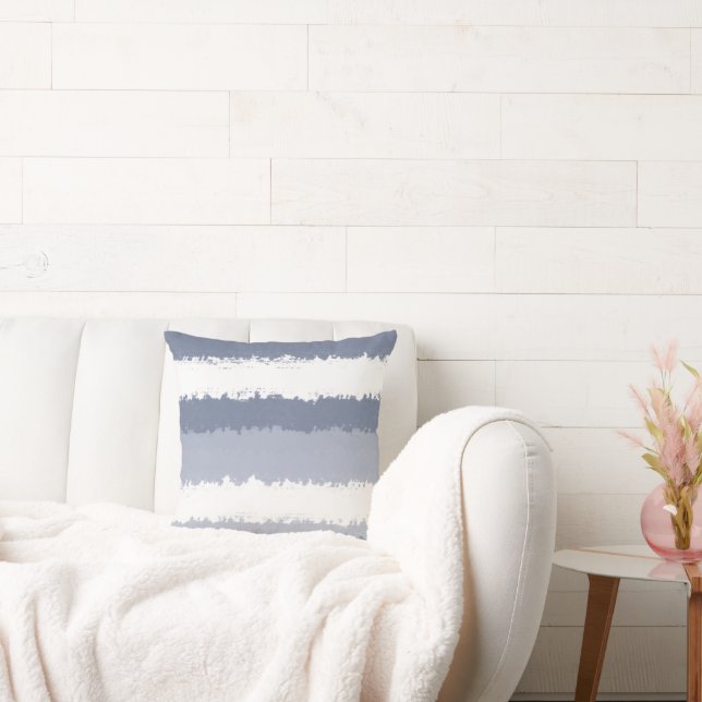 Coussin Bleu ardoise, Blancs Abstraits (Canapé)