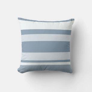 Coussin Bleu ardoise moderne et rayures verticales gris ac