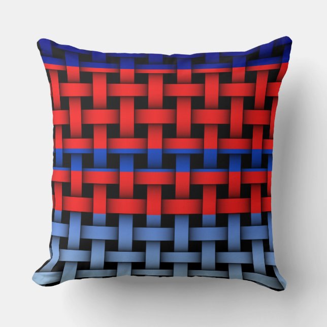 Coussin bleu bleu marine 100% coton 20" Carré (Recto)