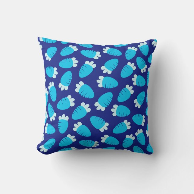 Coussin Bleu carottes de Chubby (Recto)