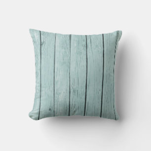 Coussin Bleu Chic Bois rustique