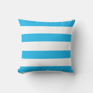 Coussin Bleu Ciel Lumineux Et Blancs