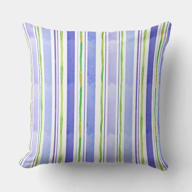 Coussin Bleu citron vert de la bordure (Recto)