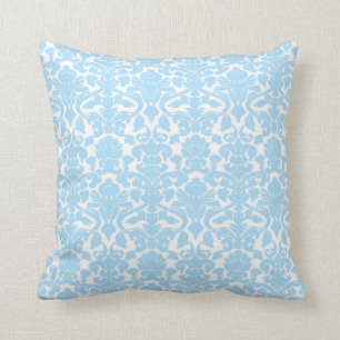 Coussin bleu-clair floral vintage de joint de