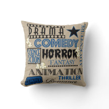 Bleu Coussin-Foncé de billet de genre de cinéma de
