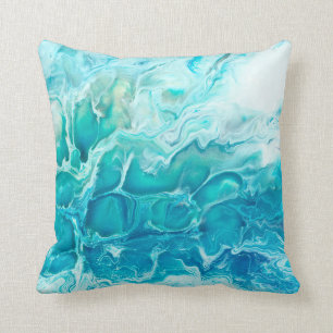Coussin Bleu créatif abstrait main peint arrière - plan, m