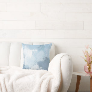 Coussin Bleu d'ardoise souple Abstrait