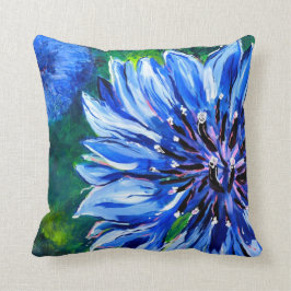 Coussin bleu de carré de bouton de Batchelor