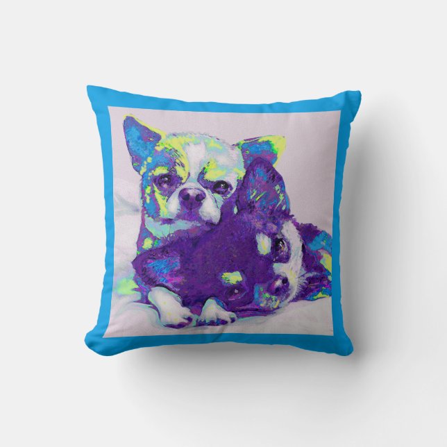 coussin bleu de chiwawas (Recto)