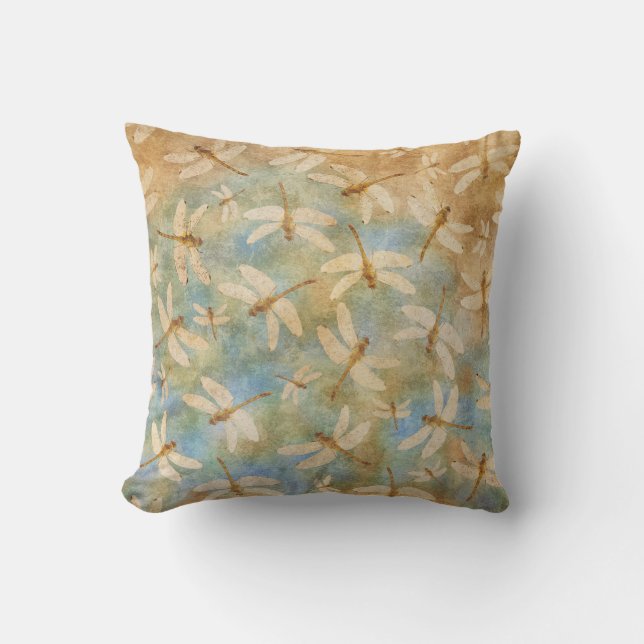 Coussin Bleu de libellule (Recto)