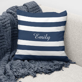 Coussin Bleu de marine moderne personnalisé
