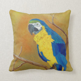 Coussin bleu de MoJo d'Américain de perroquet