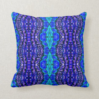 coussin bleu de motif