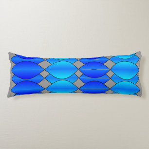 coussin bleu de rideau