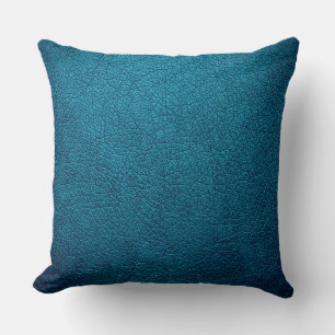 Coussin Bleu Élégant look Cuir
