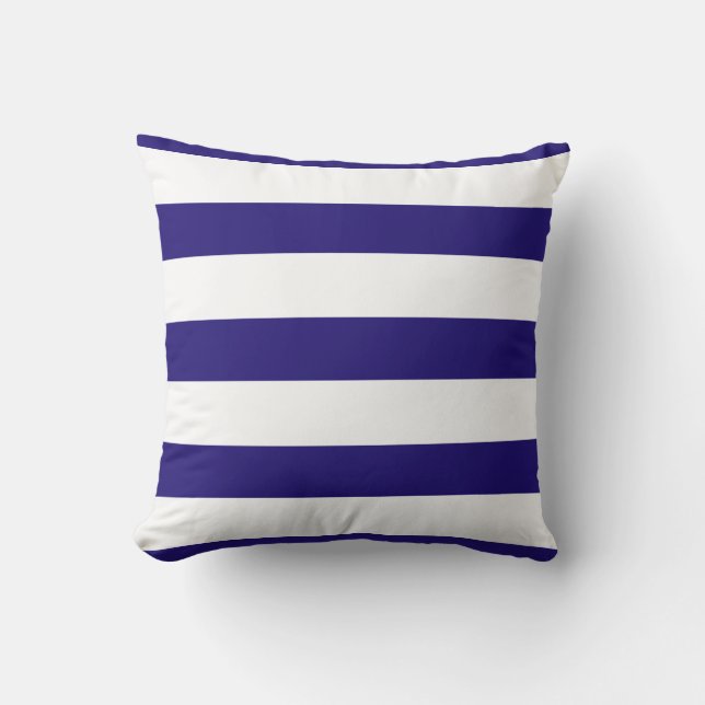 Coussin Bleu et blanc de la marine (Recto)