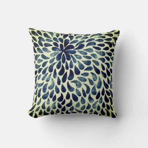 Coussin Bleu et blanc Tear Drop
