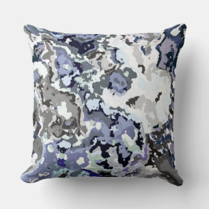 Coussin Bleu et gris Abstrait