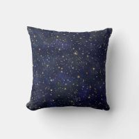 Bleu et Or Céleste Étoiles Aquarelle Fantaisiste