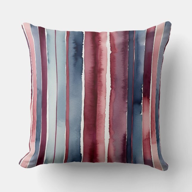 Coussin Bleu et Rose bordeaux (Recto)
