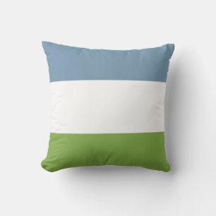 Coussin Bleu et vert printemps