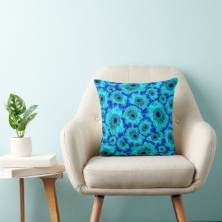 Coussin Bleu floral