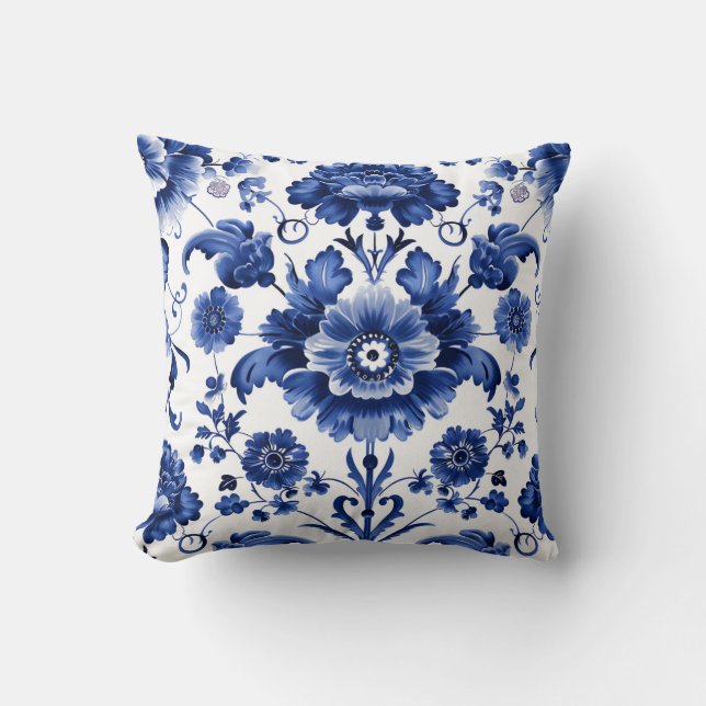 Coussin Bleu floral (Recto)