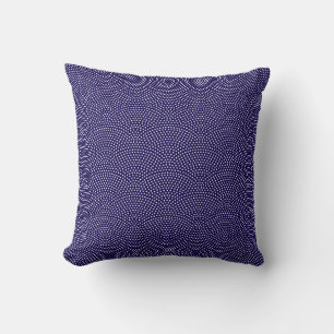 Coussin Bleu foncé Même Komon (peau de requin)