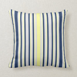 Coussin Bleu, gris et jaune de la marine