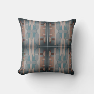 Coussin Bleu Gris Tan Charbon Sud-Ouest Look Grande Mosaïq