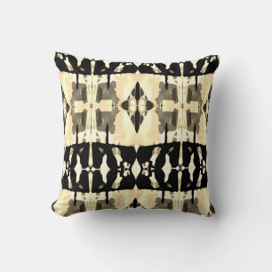 Coussin Bleu Jaune Noir Méditerranée Grande Mosaïque
