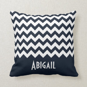 Coussin Bleu marine Chevron