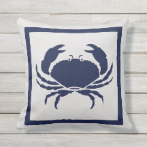 Bleu marine nautique extérieur CRAB sur gris