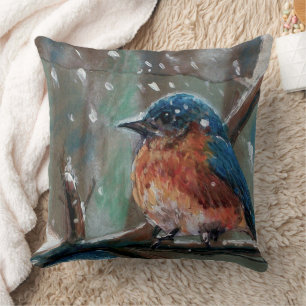Coussin Bleu mignon Art oriental