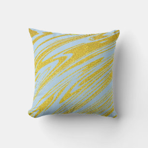 Coussin Bleu or Parties scintillant or Artsy Motifs Abstra