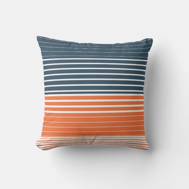 Coussin Bleu orange de la Marine Nautique (Recto)
