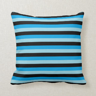 Coussin Bleu pastel, noir et turquoise