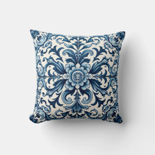 Coussin bleu portugais